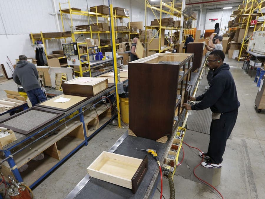 Production at KCMA member Bertch Cabinets.