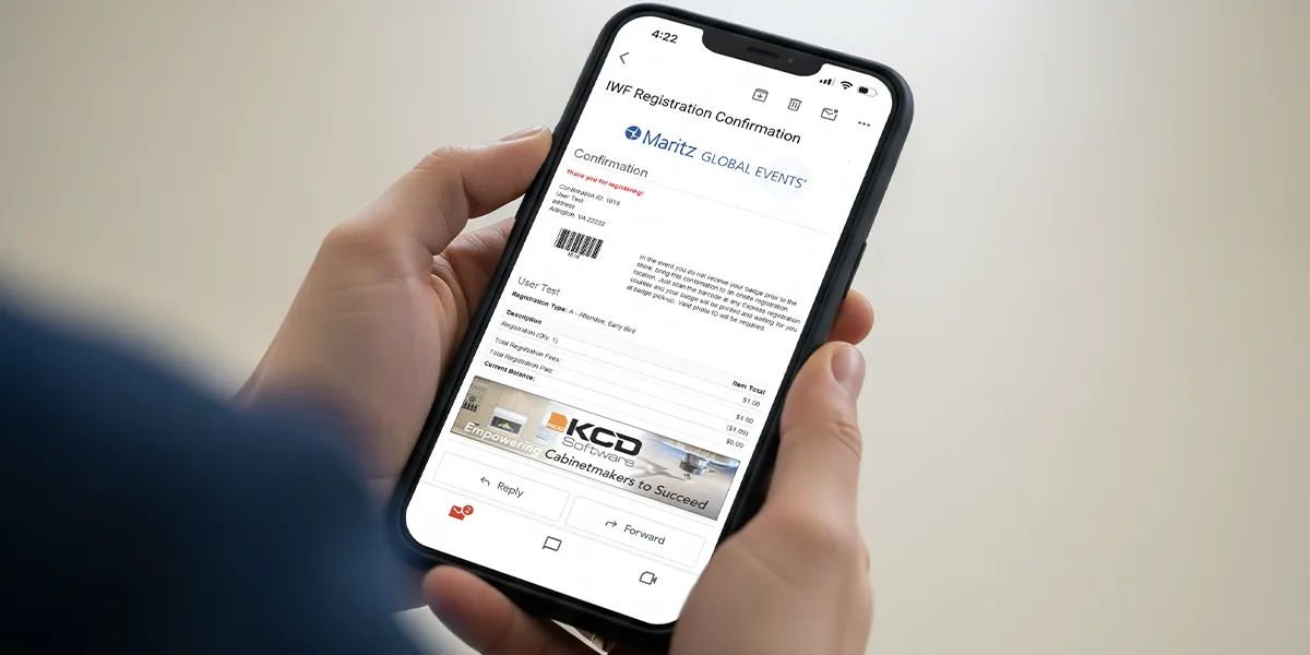 Web Banner in Confirmation Email